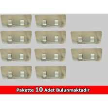 Sticker Kendinden Yapışkanlı  Askılık Altın Sarısı Çiftli Yatay 10 Lu Paket