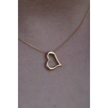 Aydın Kuyumculuk 14 Ayar Altın,kalpli Kolye AGKLY315