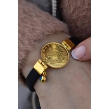 Aydın Kuyumculuk Tam Reşat Altınlı,kauçuk Bileklik AGBLK211