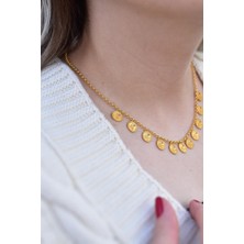 Aydın Kuyumculuk 14 Ayar Altın,sıralı Tuğra Kolye AGKLY331