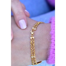 Aydın Gold 14 Ayar Altın,üçlü Tuğralı Bileklik