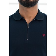 Paul Martin Fermuarlı Polo Yaka %100 Pamuk Regular Fit T-Shirt