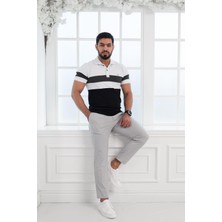 Paul Martin Polo Yaka %100 Pamuk Parça Desenli Regular Fit T-Shirt