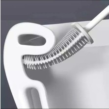 EUROLUXE Siyah Renk Silikon Banyo Tuvalet Klozet Temizleme Fırçası ve Tutucu Wc Klozet Fırçası
