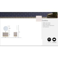 Evros Latte 80 cm Banyo Dolabı