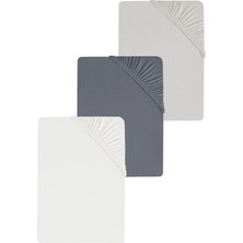 Cotenconcept 3 Adet Düz Pamuklu Tek Kişilik 120 x 200 cm Lastikli Penye Çarşaf