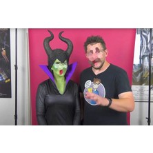 Turansoy Craft Malefiz Boynuzlu Kask Kafalık Maske Maleficent