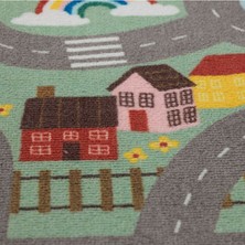 IKEA Vallaby Çocuk Halısı 100X133 cm Oyunlu Çocuk Odası Halı Yeşil