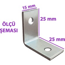 Glaswen 12 Adet Mobilya Eşya Dolap Duvar Sabitleyici Köşe Bağlantı L Demir Gönye Deprem Güvenliği 25 x 25 x 15 mm