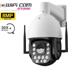 Wificam 8 mp 4K 30X Optik Zoomlu 4g Sim Kartlı Kamera 360 Sonsuz Dönüş Metal Dev Kasa Elektrik Ile Çalışır