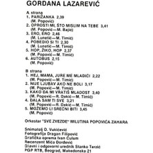 Gordana Lazarevıć ‎– Parıžanka – Yugoslavya Kaset