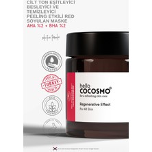 Hello Cocosmo Cilt Ton Eşitleyici Besleyici ve Temizleyici Peeling Etkili Aha %2 + Bha %2 Red Soyulan Maske