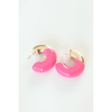 Clariss Ccb Pembe Gold Çift Renk Küpe