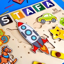 Eğitici Ahşap Erkek Çocuk Tak Çıkar Oyuncak  Puzzle Yapboz Hayvanlar, Sayılar ve Şekiller