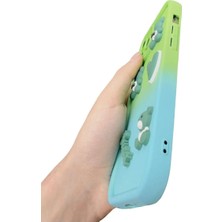 Cover Center Iphone 11 Pro Uyumlu 3D Ayıcık Figürlü Kamera Korumalı Kabartmalı Yumuşak Silikon Kilif