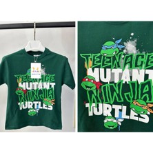 Fashion Junior Erkek Çoçuk Ninja Baskılı Pamuklu Tişört