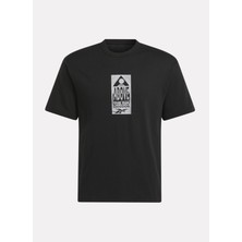 Reebok IP7234 Atr Graphıc Tee Siyah Erkek Bisiklet Yaka Normal Kalıp T-Shirt