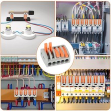Koodmax 25 Adet Beşli Kolay Kablo Tel Birleştirici Konnektör Vidasız Klemens - Hızlı Bağlantı Kesme