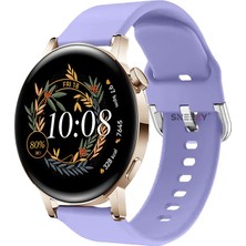 Sneezy Huawei Watch Gt2 42MM ile Uyumlu 20MM Purelux Soft Tokalı Silikon Kordon Dayanıklı Spor Stil