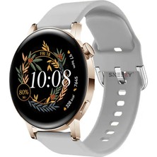 Sneezy Huawei Watch Gt2 42MM ile Uyumlu 20MM Purelux Soft Tokalı Silikon Kordon Dayanıklı Spor Stil