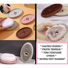 Matesstore Sabunluk Çok Amaçlı Silikon Fırçalı Mutfak Banyo Sabunluğu Pratik Kırılmaz