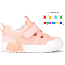 Vicco Momo Yazlık Ortopedik Kız Çocuk Işıklı Spor Ayakkabı Pudra Pembe