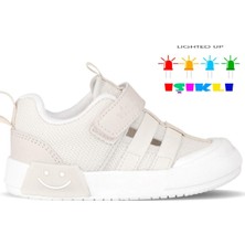 Vicco Momo Yazlık Ortopedik Unisex Çocuk Işıklı Spor Ayakkabı Bej