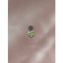 Shining Jewelery Italyan Charm Bileklik Gümüş Kalpli Charm