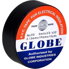 XML Dünyası Globe 0.13MMX19 mm Siyah Izole Bant (10LU Paket)