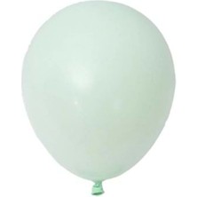 Organizasyon Pazarı 5 Inç Yeşil Renk Küçük Boy 50 Li Makaron Dekorasyon Balonu