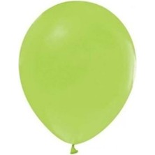 Organizasyon Pazarı 5 Inç Limon Yeşili Renk Küçük Boy 10 Lu Dekorasyon Balonu
