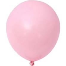 Organizasyon Pazarı 5 Inç Pembe Renk Küçük Boy 10 Lu Makaron Dekorasyon Balonu