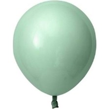 Organizasyon Pazarı 5 Inç Kış Yeşili Renk Küçük Boy 50 Li Dekorasyon Balonu