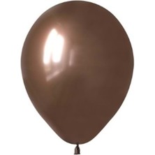 Organizasyon Pazarı 5 Inç Çikolata Kahve Renk Küçük Boy 50 Li Dekorasyon Balonu
