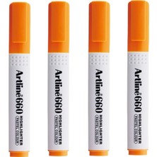 Artline 660 Fosforlu Kalem Turuncu 4 Adet