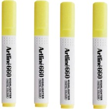 Artline 660 Fosforlu Kalem Kesik Uç 1.0 4.0 mm Fosforlu Sarı 4 Adet