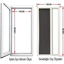 Kamataş Akordeon Pilise Yırtılmaz Ped Kedi Tüllü Pencere Sineklik Antrasit (70X130) Istenilen Ölçüde