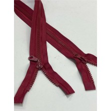 Karan Tuhafiye Mont Fermuarı Çift Yön 70 cm Koyu Kırmızı Kemik Diş 1123