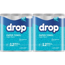 Drop Kağıt Havlu Çift Katlı 24 Lü Paket (2pk*12)