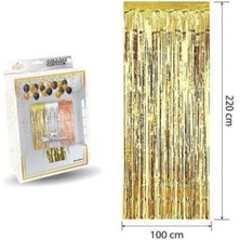 Parti Furyası Gold Püsküllü Kapı ve Duvar Fon Perdesi Bride To Be Bekarlığa Veda Metalize Işıltılı Arka Fon Dekor Süsü ( 100*200 Cm)