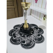 Caminho Da Lua Damla Runner Salon Oda Sehpa Masa Örtüsü Fransız Güpürlü Çeyizlik