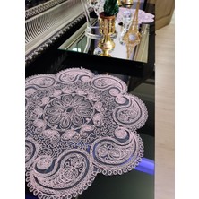 Caminho Da Lua Damla Runner Salon Oda Sehpa Masa Örtüsü Fransız Güpürlü Çeyizlik