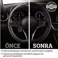 Nuryak Dikmeli Deri Direksiyon Kılıfı