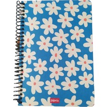 Colornote Papirüs Papirüs Çiçek Spiralli  Sert Kapak 16X23 100 Yaprak  Çizgili Defter