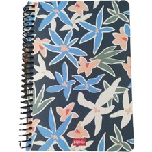 Colornote Papirüs Papirüs Çiçek Spiralli  Sert Kapak 16X23 100 Yaprak  Çizgili Defter