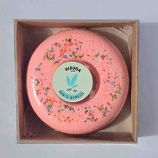 Visuda Sabun Visuda - Donut Köpüren Banyo Topu 120 Gr / Banyo Bombası & Çilek Aromalı İle Ekstra Nem