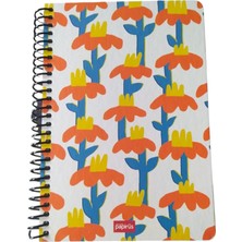 Colornote Papirüs Papirüs Çiçek Spiralli  Sert Kapak 16X23 100 Yaprak  Çizgili Defter