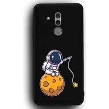 Lumera Huawei Mate 20 Lite Uyumlu Lansman Telefon Kılıfı "ay Peynir Astronot Sevimli Figür"