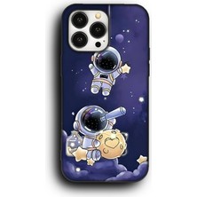 Lumera iPhone 15 Pro Uyumlu Lansman Telefon Kılıfı "couple Astronotlar Tatlış Keşif Bulut"