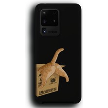 Lumera Galaxy S20 Ultra Uyumlu Lansman Telefon Kılıfı "komik Kedi Karton Kutu Cici Tatlı "